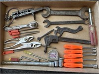 Socket Drivers, Wrenches, Pliers, Tape Measure,