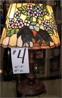 Tiffany Style Stained Glass Oval Shade Lamp