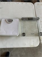 Two bathroom scales