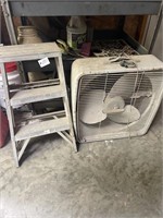 Fan and Step Ladder