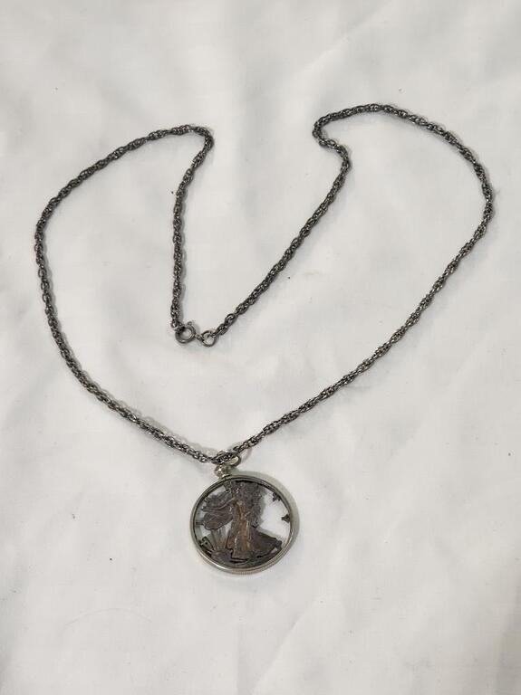 Walking Liberty Silver Half Dollar Neckless