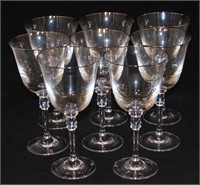 (8) Ralph Lauren Landon Platinum Water Goblets