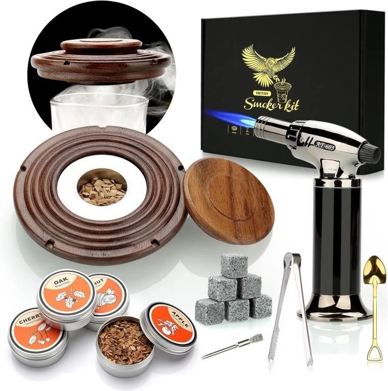 Old Fashion Cocktail Smoker Kit with Torch