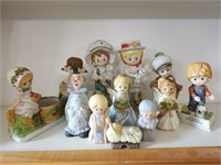 Estate Lot of Hand Painted Porcelain Figurines