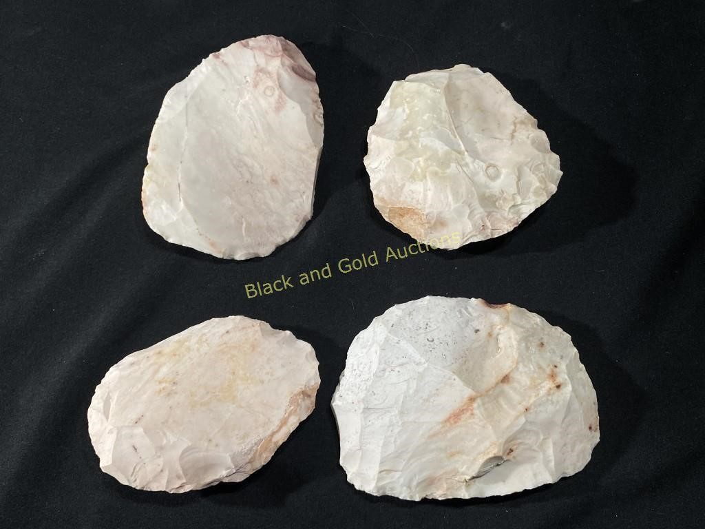 (4) Raw Pale Stone Chunks