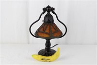 Vintage Arts & Crafts-Style Art Glass Lamp
