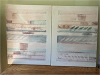 Raymond Pair of Painted Canvases