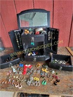 Black Jewelry Box with Jewelry