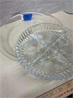 2 Glass Serving Plates