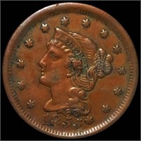 1855 Braided Hair Large Cent NEARLY UNC