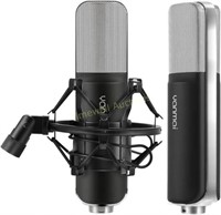 Wired Recording Microphone Q8  Black  ABS Material