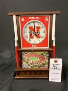 Nebraska Cornhusker Desk Clock