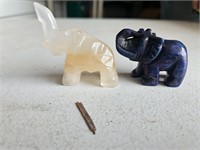 Artistone Handcarved Crystal Elephant Statues