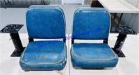 Pair of Blue Boat Seats (Need washed)