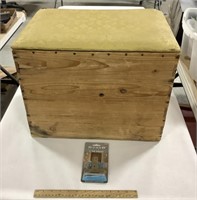 Wooden chest w/ hinges