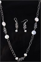 BAROQUE PEARL STERLING SILVER MATCHING SET