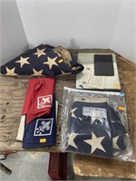 Vintage USA flags , blueprints , war ration book