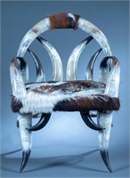 Victorian longhorn chair.