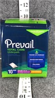 Prevail total care underpads 10 ct