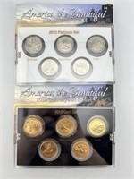 US America The Beautiful Mint Sets-Platinum & Gold