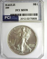 1989 Silver Eagle MS70 LISTS $1200