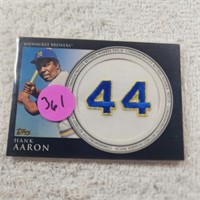 2012 Topps Retired Numbers Patch Hank Aaron