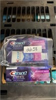 Three tubes of crest toothpaste