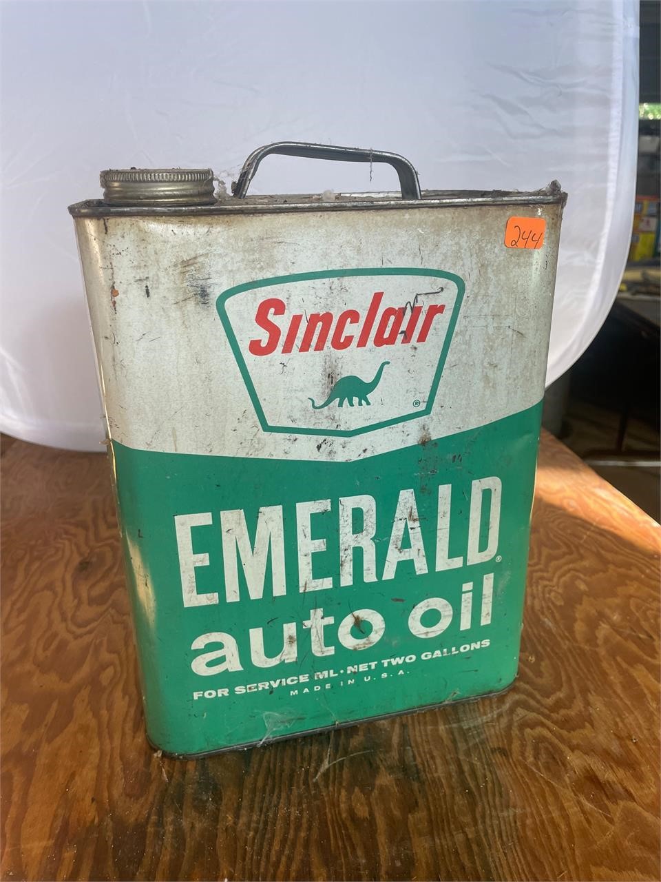 2 Gallon Sinclair Motor Oil Can