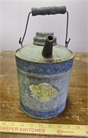 Vintage Atlantic Galvanized 1 Gallon Can