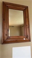 Wood framed mirror