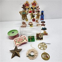 Vintage Christmas Ornaments, Gingerbread, Homemade