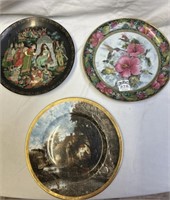 THREE beautiful 8" decorative plates.