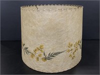 Vintage fiberglass lamp shade with floral detail