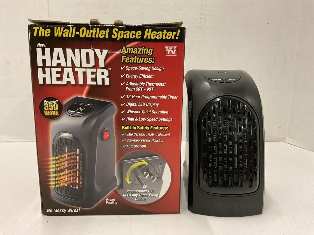 HANDY HEATER - WALL-OUTLET SPACE HEATER!