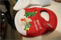 4 BABY'S 1ST CHRISTMAS ITEMS & VARIOUS DECORATIONS