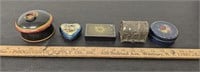 (5) Old Trinkets Boxes- Including Heavy Metal