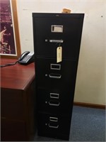 Hon black 4-drawer filing cabinet