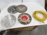 10" Saw blades and ext. cord