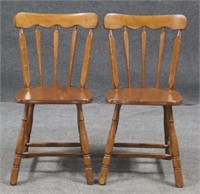 Wood Spindleback Chairs/ 2 pc