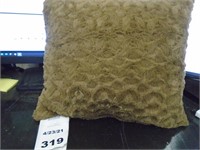 Brown Faux Fur Pillow 18 x 18