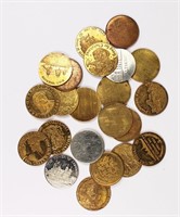 GROUP LOT OF GOLD-TONED TOKENS