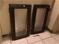 GLASS WOOD ENCASED CUPBOARD DOORS