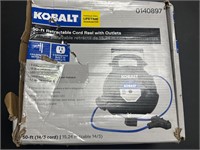 Kobalt 50ft retractable cord reel with outlets