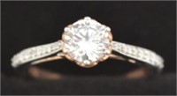 White Sapphire Engagement Ring