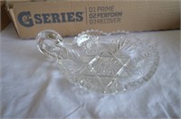 6" Lead Crystal Dish With Handle