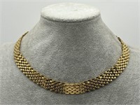 Crown Trifari Fine Gold Plated Fancy Necklace