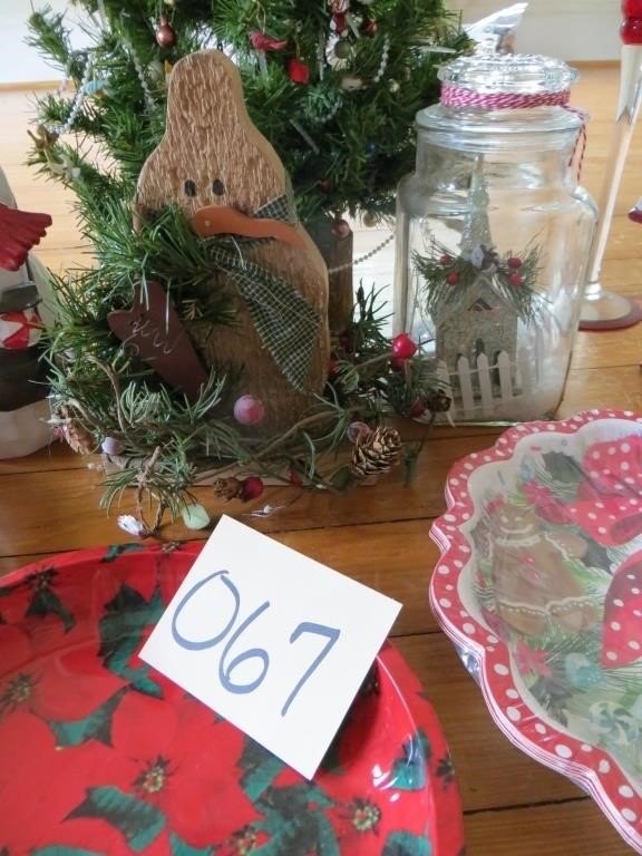 Large Assortment of Christmas Items - Tree, Candle