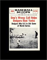 1961 Nu Card Scoops #464 Dodgers Win EX to EX-MT+