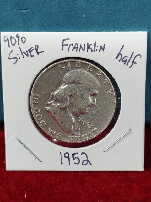 Silver 1952 Franklin Half Dollar