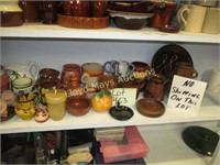Contents of Shelf - Vintage Pottery & Stoneware